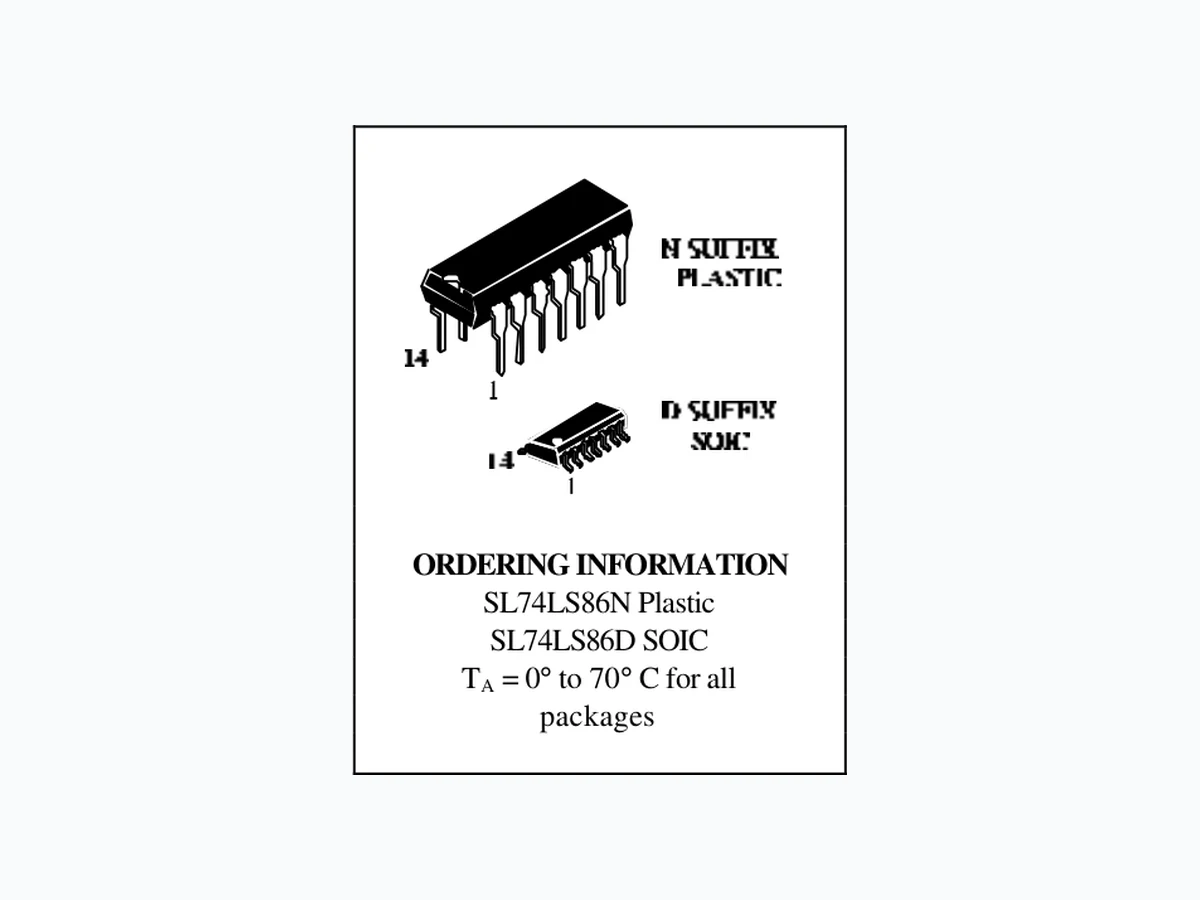 74LS86 integrated circuit reference